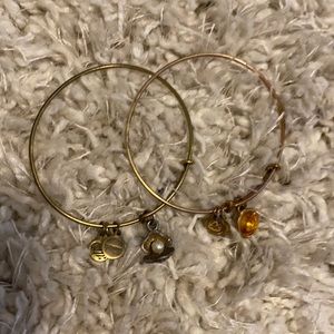 Oyster and Topaz Alex and Ani bundle